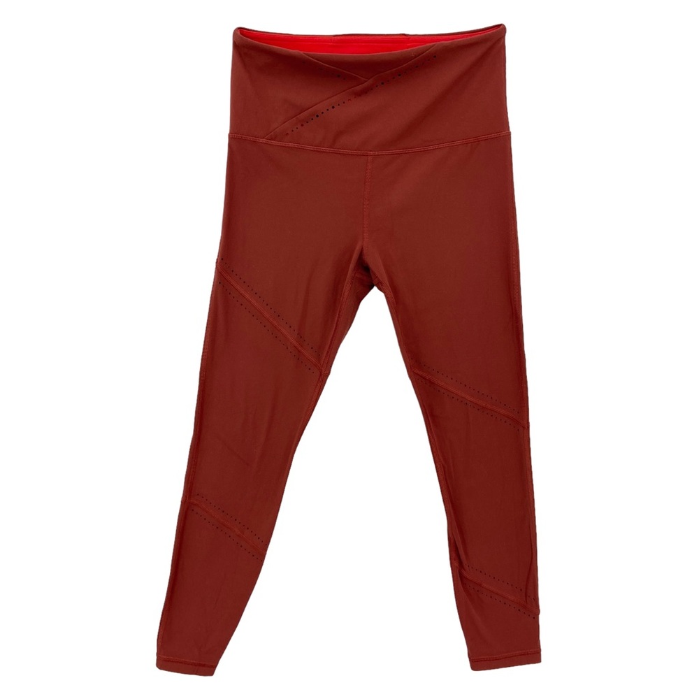 ATHLETA Leggings It's a Wrap 7/8 Tight Yoga Workout Orange 566805